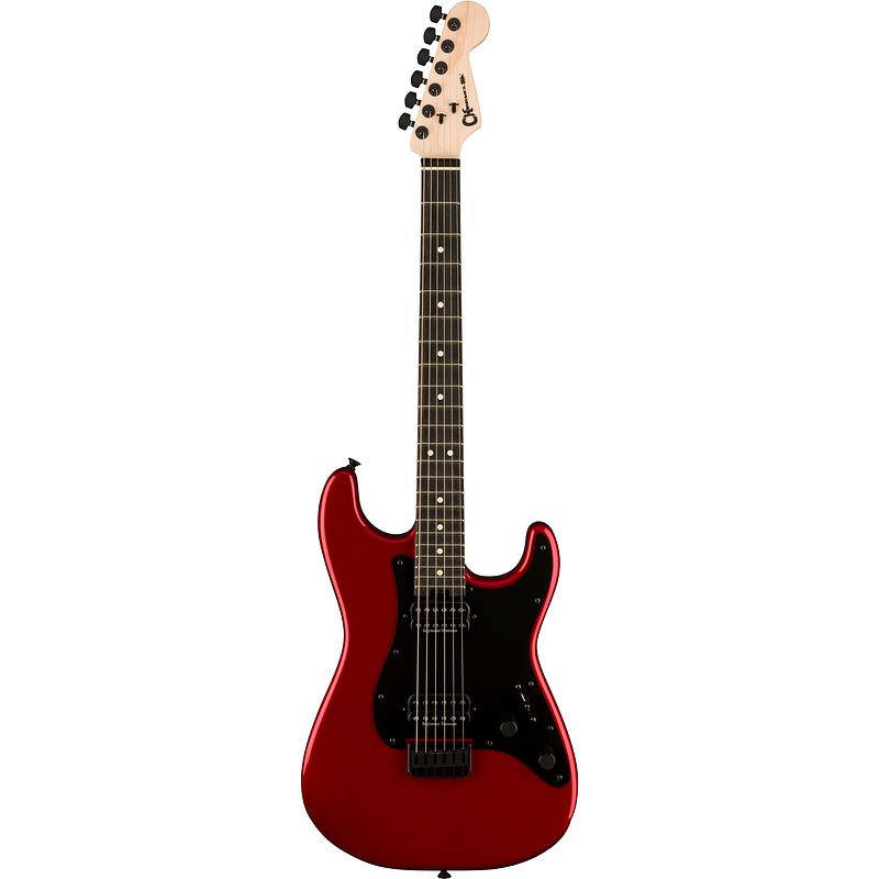 Foto van Charvel pro-mod so-cal style 1 hh ht e ebony candy apple red elektrische gitaar