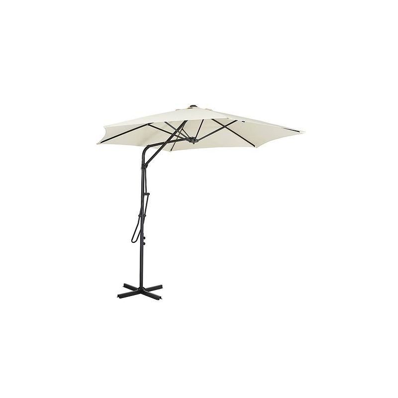 Foto van Feel furniture - curve zweefparasol - 2.7 meter - creme