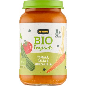 Foto van Jumbo biologisch babyvoeding tomaat, pasta & mozzarella 8+ maanden 220g