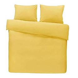 Foto van Comfort dekbedovertrek ryan - geel - 200x200/220 cm - leen bakker