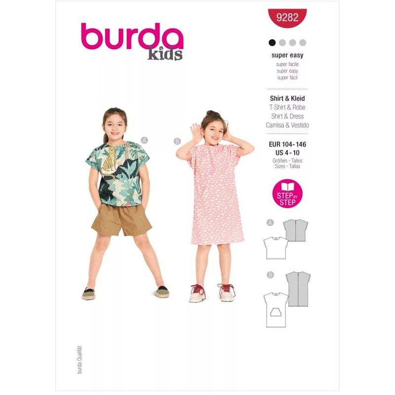 Foto van Burda 9282 jurk/shirt mt104-146