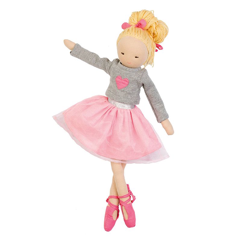 Foto van Hoppa knuffelpop lappenpop ballerina olivia, 30 cm, geschenk voor meisjes