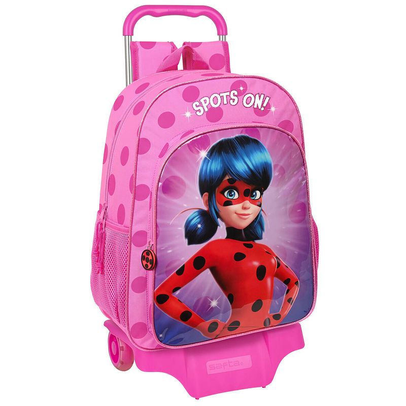 Foto van Schoolrugzak met wielen lady bug fuchsia (33 x 42 x 14 cm)