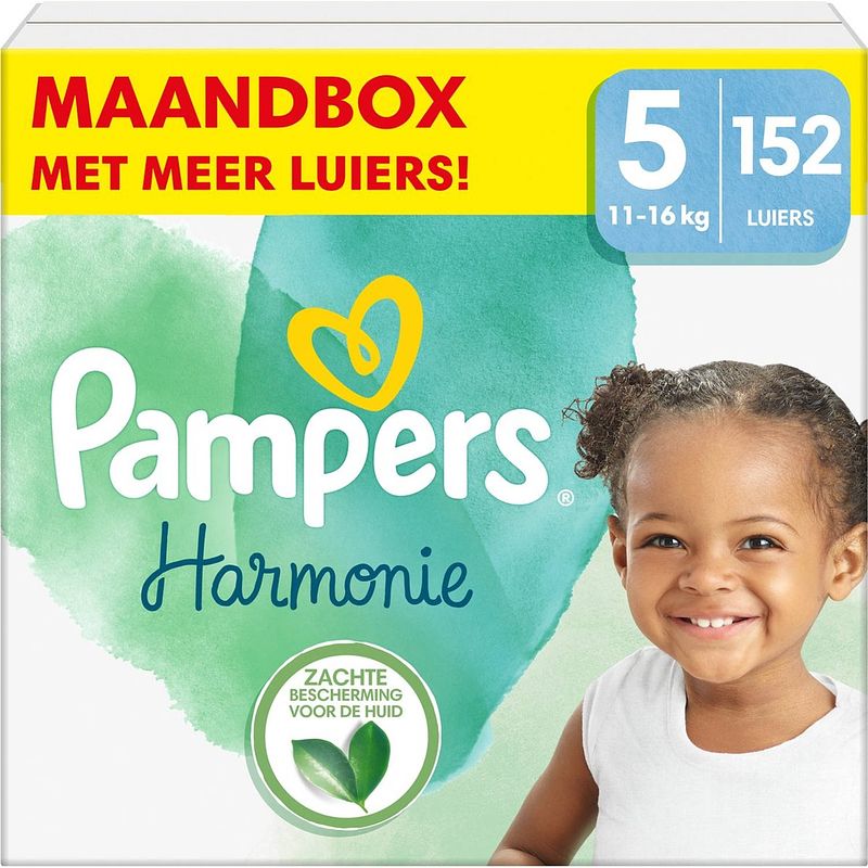 Foto van Pampers - harmonie - maat 5 - maandbox - 152 stuks - 11/16 kg