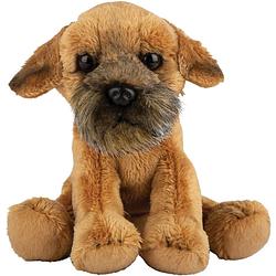 Foto van Pluche knuffel dieren border terrier hond 13 cm - knuffel huisdieren