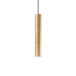 Foto van Ideal lux look hanglamp - moderne gouden hanglamp van metaal - 6 x 6 x 140 cm - gu10 fitting