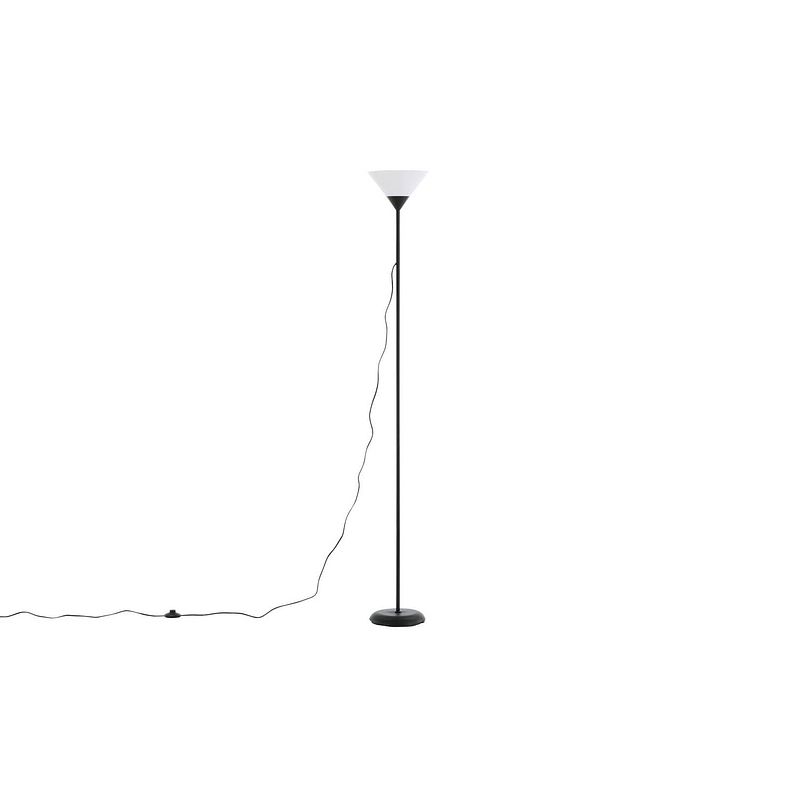 Foto van Batang verlichting vloerlamp 25,4x25,4x178cm plastic zwart, wit.