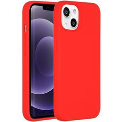 Foto van Accezz liquid silicone voor apple iphone 13 telefoonhoesje rood