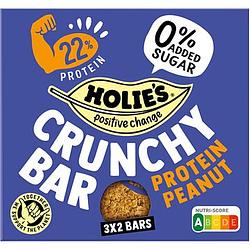 Foto van Holie'ss crunchy bar protein peanut 3 x 2 bars bij jumbo