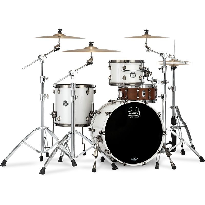 Foto van Mapex se401xhbpi saturn evolution hybrid club polar white 3d. shellset