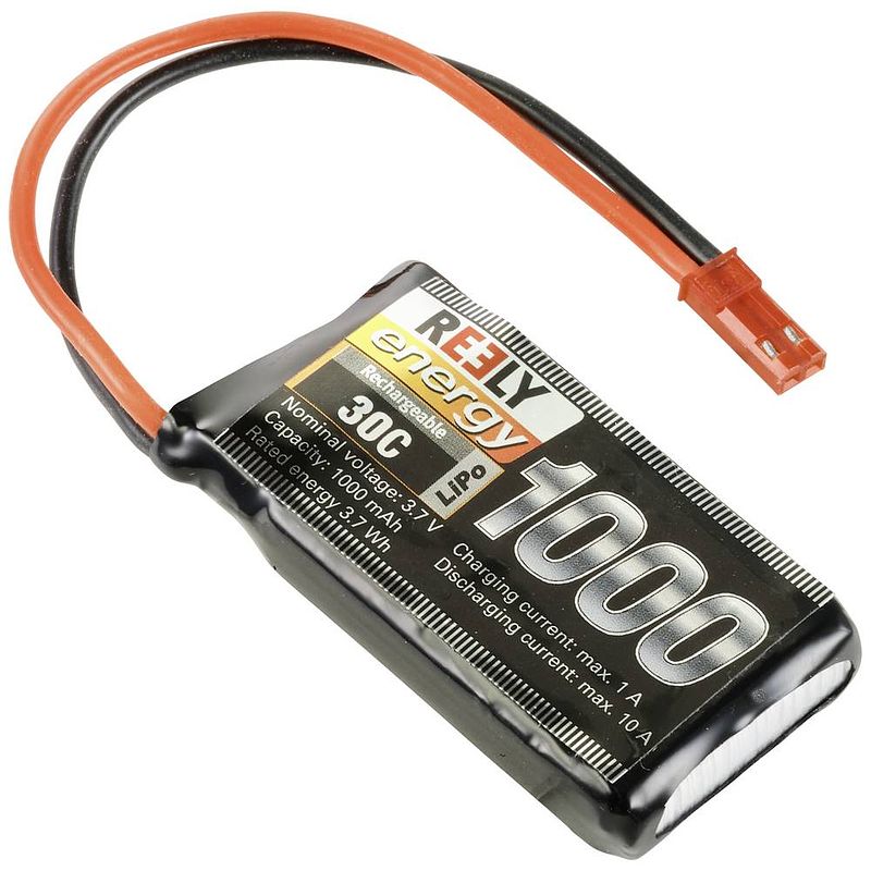 Foto van Reely lipo accupack 3.7 v 1000 mah aantal cellen: 1 30 c bec-bus