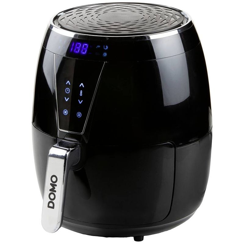 Foto van Domo xl 4l airfryer 1500 w oververhittingsbeveiliging, cooltouch-behuizing, met display zwart