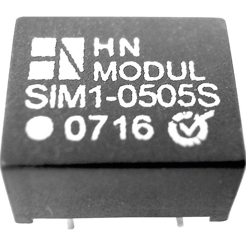 Foto van Hn power sim1-0512s-dil8 dc/dc-converter, print 5 v/dc 12 v/dc 100 ma 1 w aantal uitgangen: 1 x