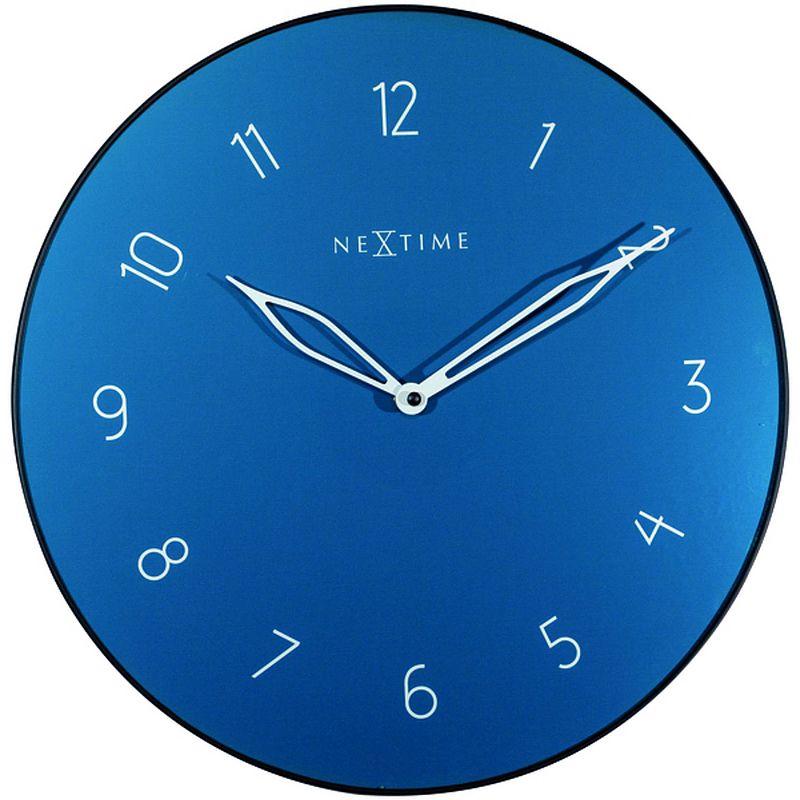 Foto van Wandklok nextime carousel ø 40 cm blauw