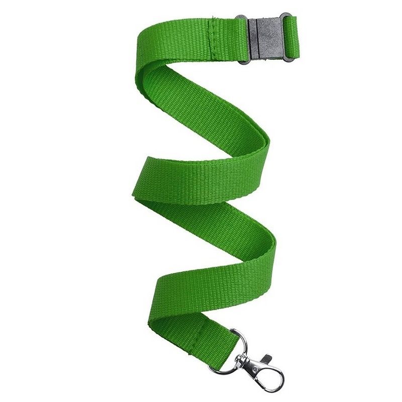 Foto van 30x keycord/lanyard groen met sleutelhanger 50 cm - keycords