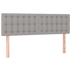 Foto van The living store hoofdbord - classic - bed - 144 x 5 x 78/88 cm - lichtgrijs