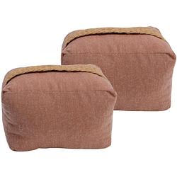 Foto van Cosy & trendy deurstopper - 2x - 0.22 kilo - terra bruin - polyester - 15 x 10 cm - deurstoppers