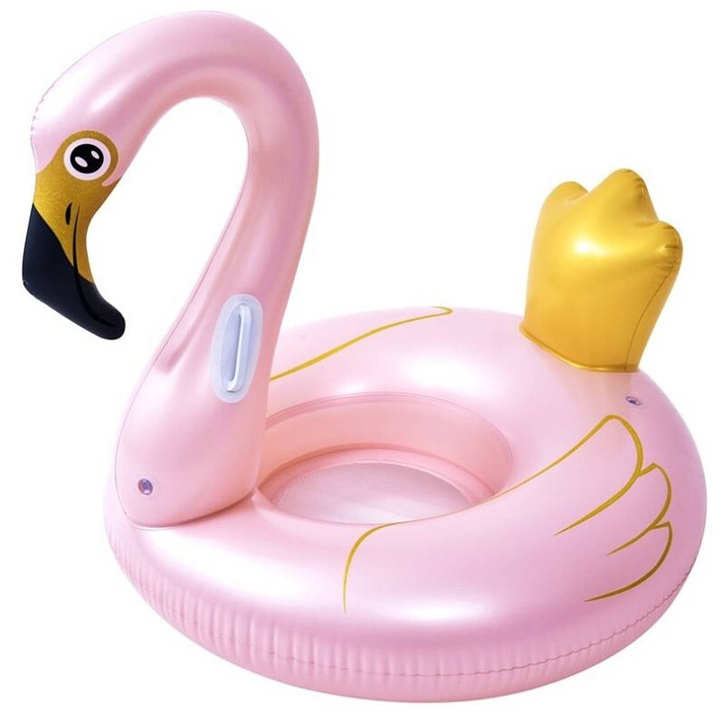 Foto van Jilong opblaasdier flamingo 115 x 45 cm pvc roze/goud