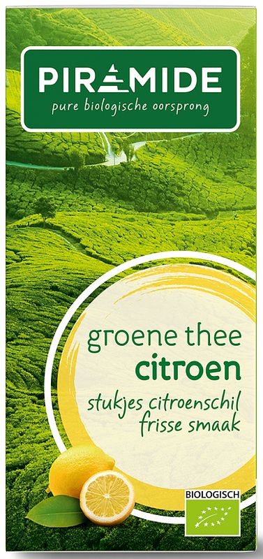 Foto van Piramide thee groene thee citroen