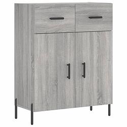 Foto van Vidaxl dressoir 69,5x34x90 cm bewerkt hout grijs sonoma eikenkleurig