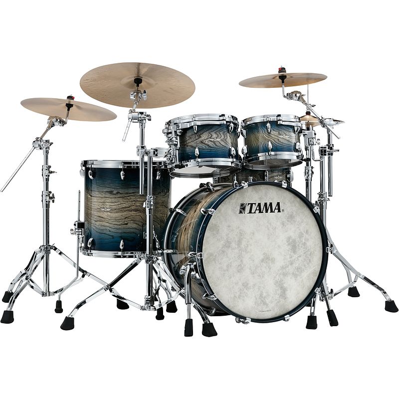 Foto van Tama tw42rzs-aijb star walnut indigo japanese sen burst 4-delige shellset