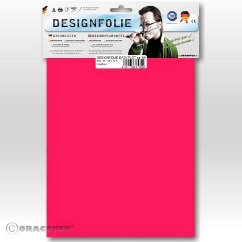 Foto van Oracover 50-025-b designfolie easyplot (l x b) 300 mm x 208 mm roze (fluorescerend)