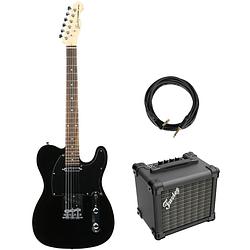 Foto van Fazley ftl218 black elektrische gitaar + versterker + kabel