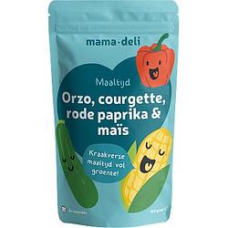 Foto van Mama deli maaltijd orzo, courgette, rode paprika & mais 8+ maanden 150g bij jumbo