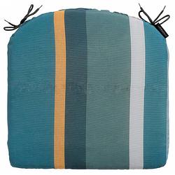 Foto van Madison zitkussen stripe 46 x 48 cm katoen/polyester groen