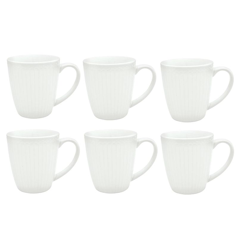 Foto van Greengate koffiemok alice wit 300 ml - 6 stuks