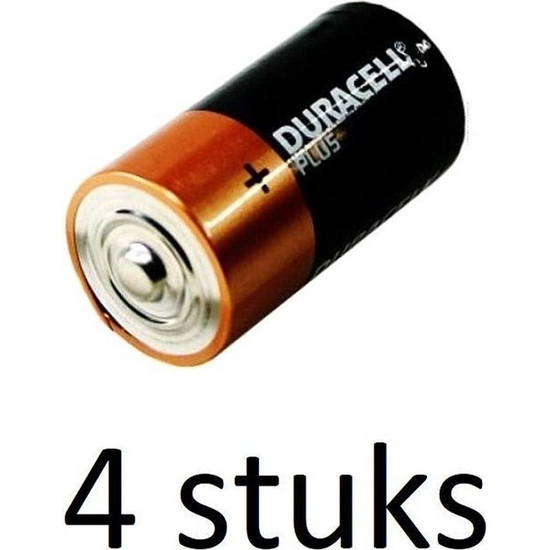 Foto van Duracell plus alkaline c-batterijen - 4 stuks