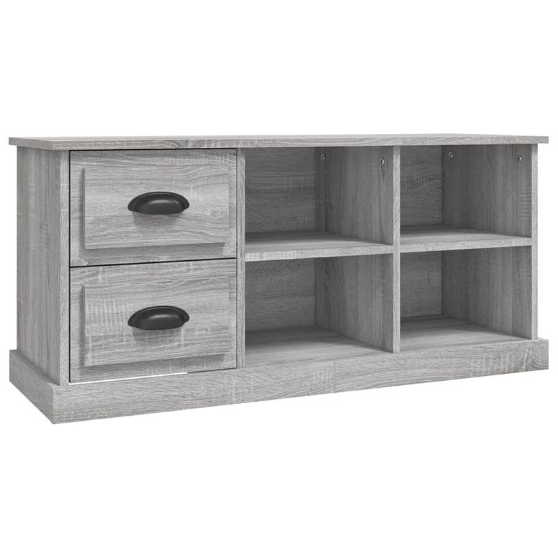 Foto van Vidaxl tv-meubel 102x35,5x47,5 cm bewerkt hout grijs sonoma eikenkleur