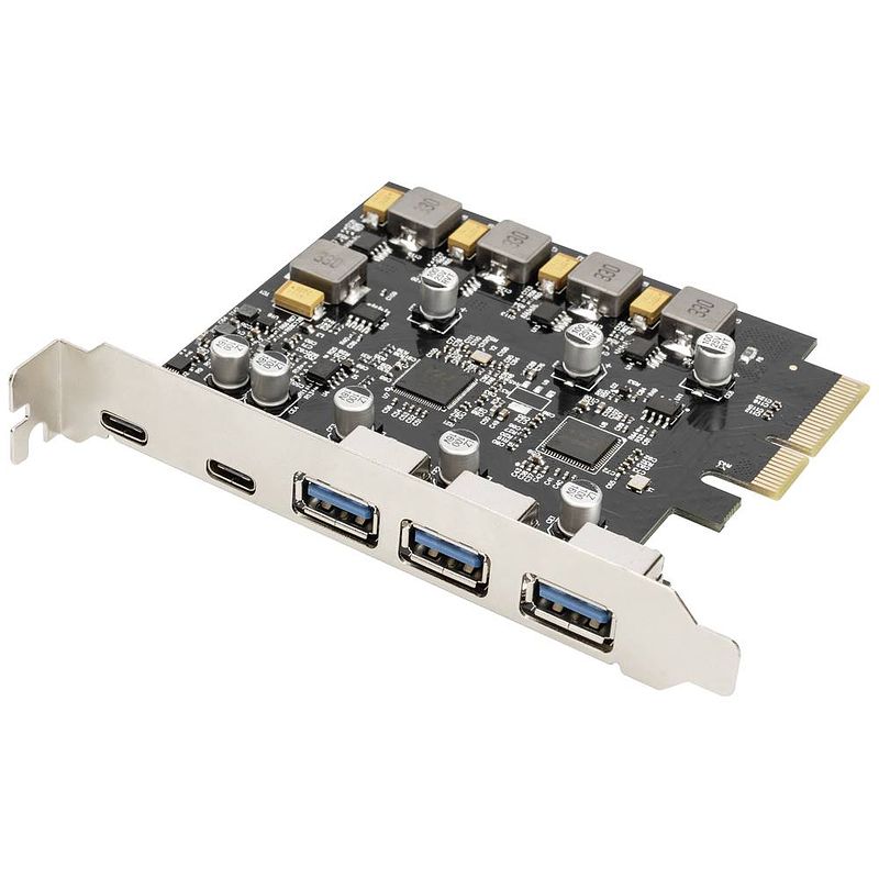 Foto van Digitus ds-30222 5 poorten pci express kaart pcie