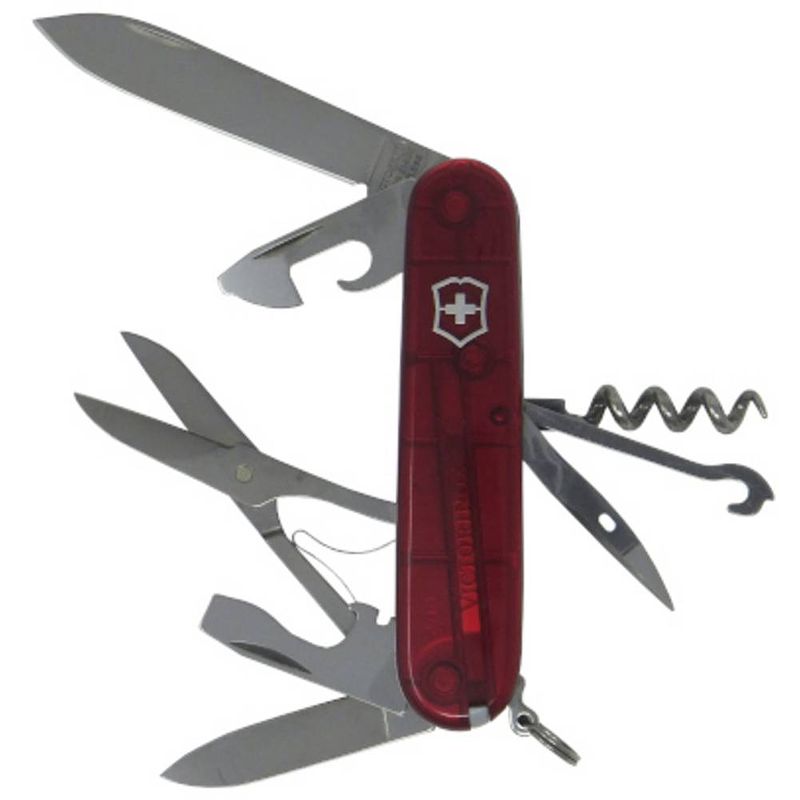 Foto van Victorinox climber 1.3703.t zwitsers zakmes aantal functies 14 rood (transparant)