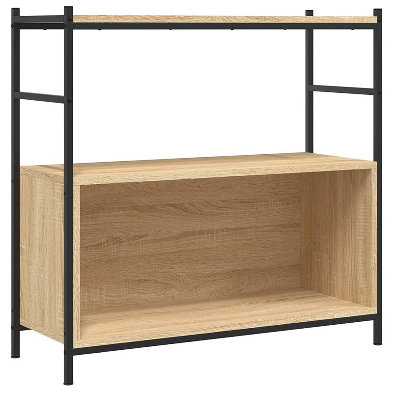 Foto van The living store boekenrek - boekenrek - 80 x 30 x 78.5 cm - sonoma eiken