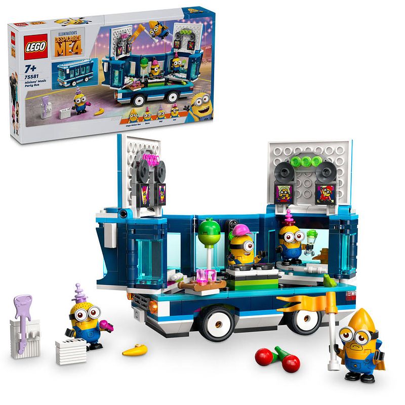 Foto van Lego verschrikkelijke ikke 4 muzikale feestbus van de minions 75581