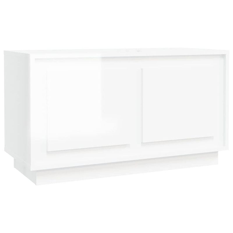 Foto van The living store tv-meubel - tv-meubel - 80x35x45 cm - hoogglans wit