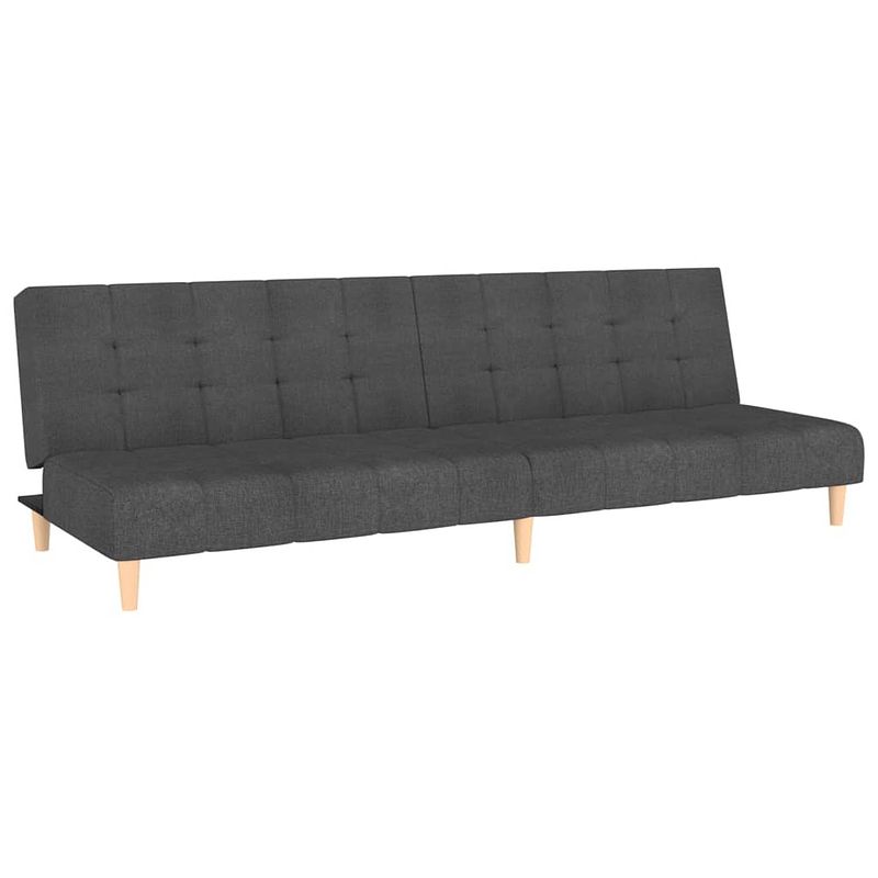 Foto van The living store bedbank donkergrijs stof - 200x84.5x69 cm - multifunctioneel