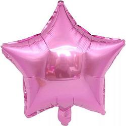Foto van Folieballon ster roze 18 inch 45 cm dm-products
