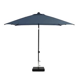 Foto van Stokparasol moraira push-up 230x230cm polyester sfr blue grade 6 zonwering