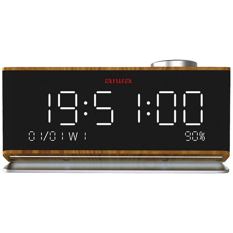 Foto van Aiwa cr-90bt wekkerradio fm aux, bluetooth, fm zwart