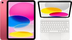 Foto van Apple ipad (2022) 10.9 inch 64gb wifi + 5g roze + magic keyboard folio