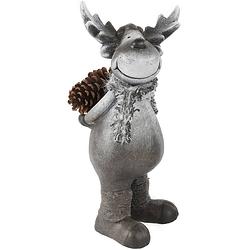 Foto van Non-branded kerstfiguur eland manny 29 x 18 cm keramiek grijs