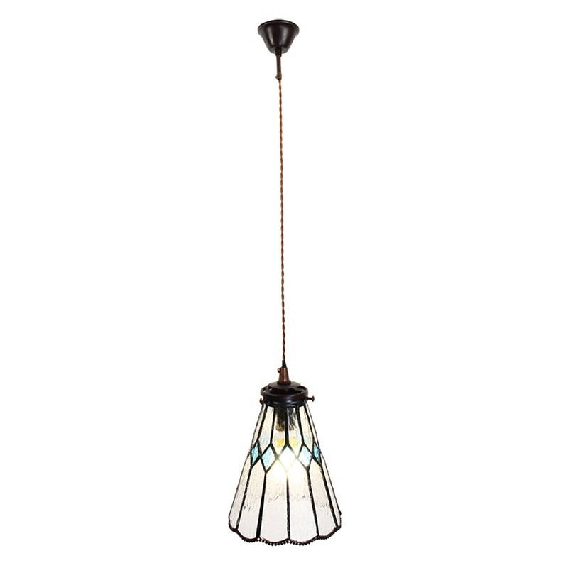 Foto van Clayre & eef transparente hanglamp tiffany ø 15*115 cm e14/max 1*40w 5ll-6195