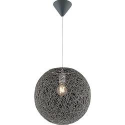 Foto van Moderne hanglamp coropuna - l:32cm - e27 - kunststof - grijs