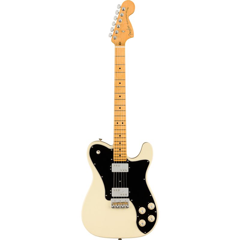 Foto van Fender american professional ii telecaster deluxe olympic white mn elektrische gitaar met koffer