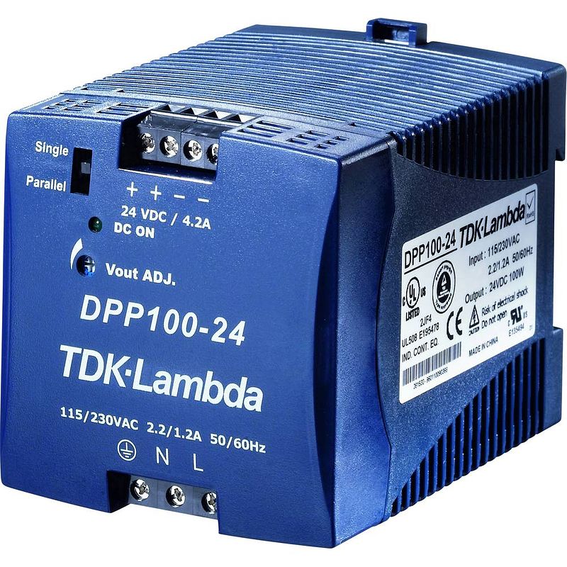 Foto van Tdk-lambda dpp100-24 din-rail netvoeding 24 v/dc 4.2 a 100 w 1 x