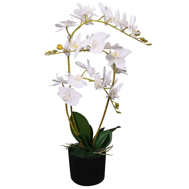 Foto van Vidaxl kunst orchidee plant met pot 65 cm wit