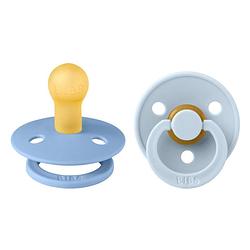 Foto van Bibs - colour pacifier - stage 1 fopspeen - 0+ maanden - 2 stuks - sky blue / baby blue