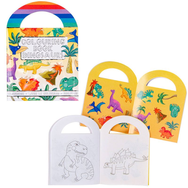 Foto van Decopatent® uitdeelcadeaus 48 stuks dinosaurus kleurboekjes met